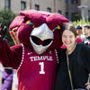 Hooter with student