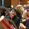 Two Temple students in the orchestra 