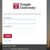 TU login screenshot