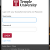 Screenshot of TUportal login