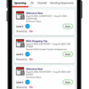 image of events on phone app 
