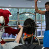 Students at gym working out